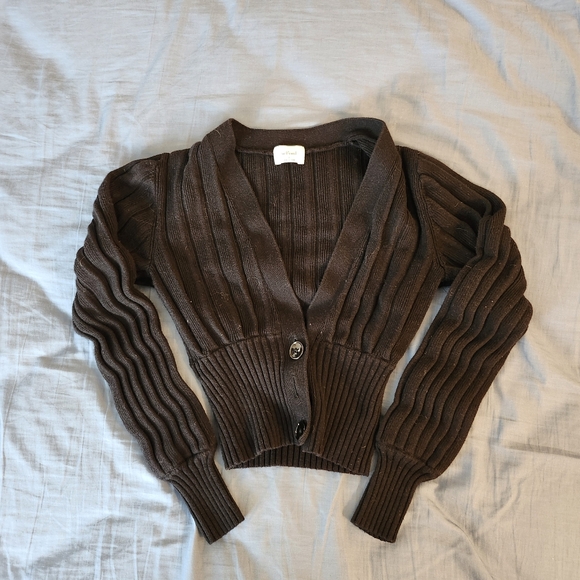 Aritzia Sweaters - Aritzia Wilfred Cable Knit Ribbed Cardigan Black Size Small